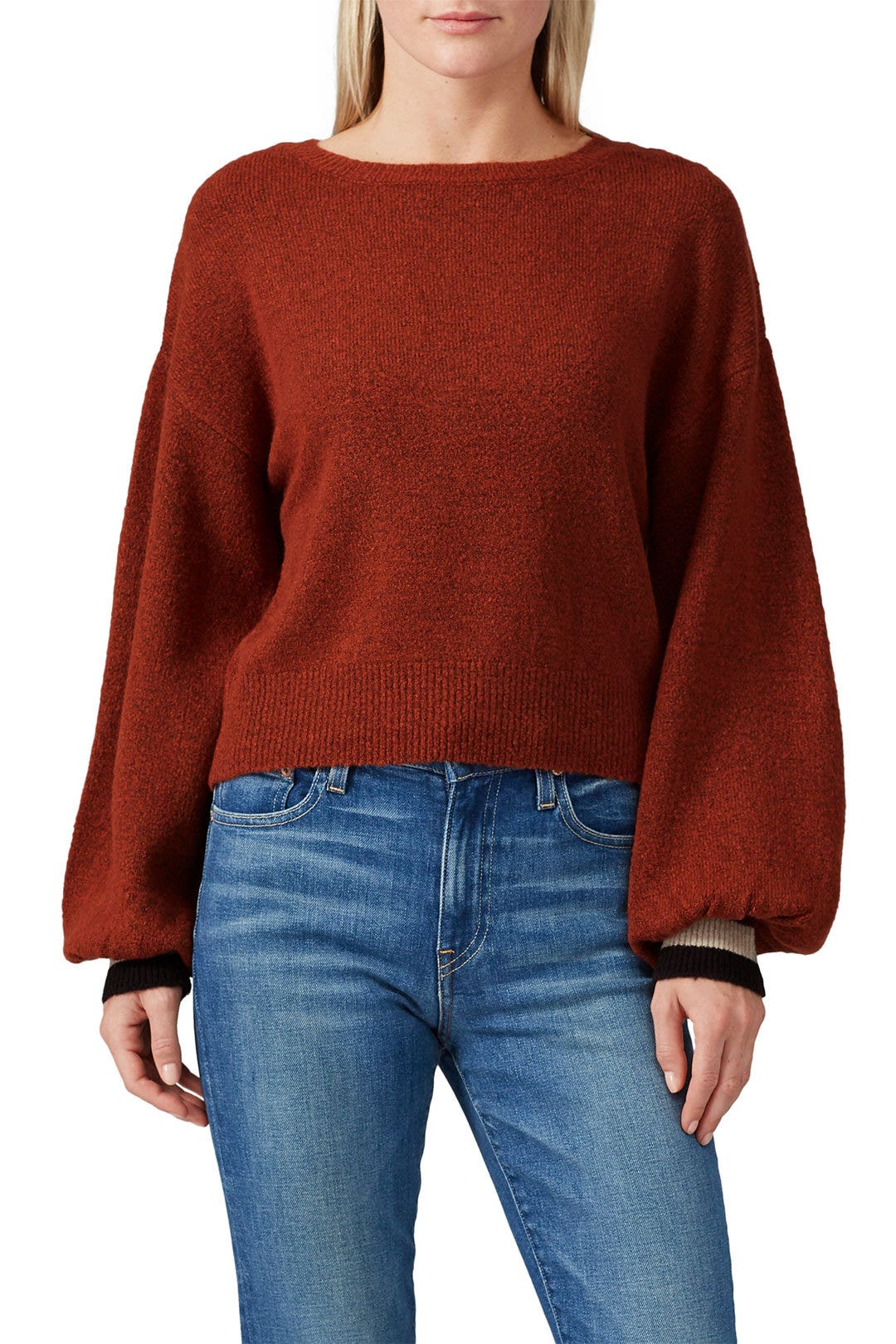 Red Striped Cuff Sweater by Louna 1