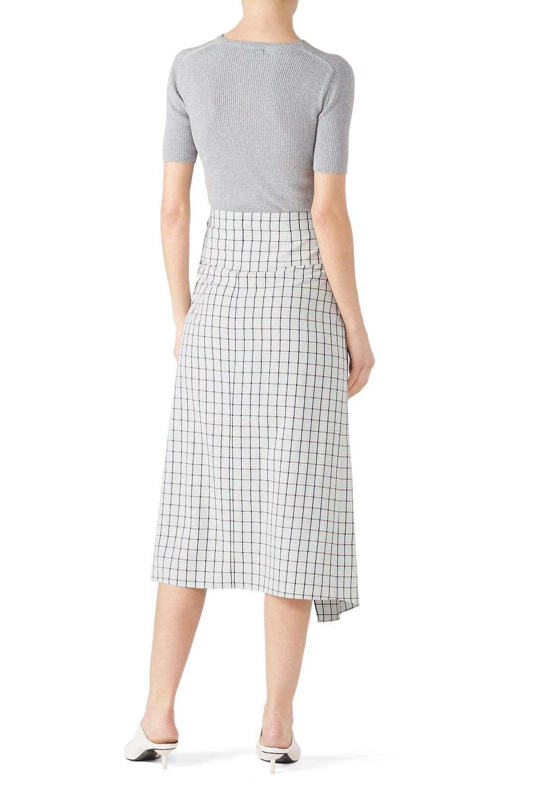 Elliot Check Wrap Skirt by Tibi 2