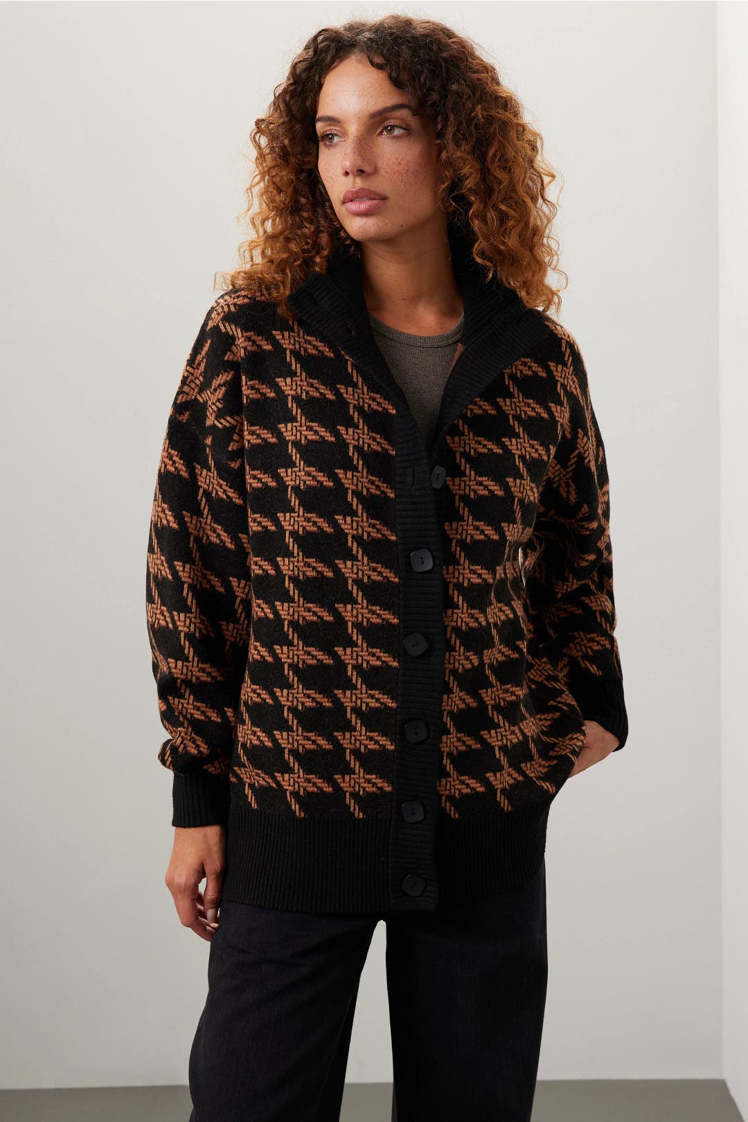Houndstooth Knit Jacket by ASHLEY PARK x RTR | Rent the Runway