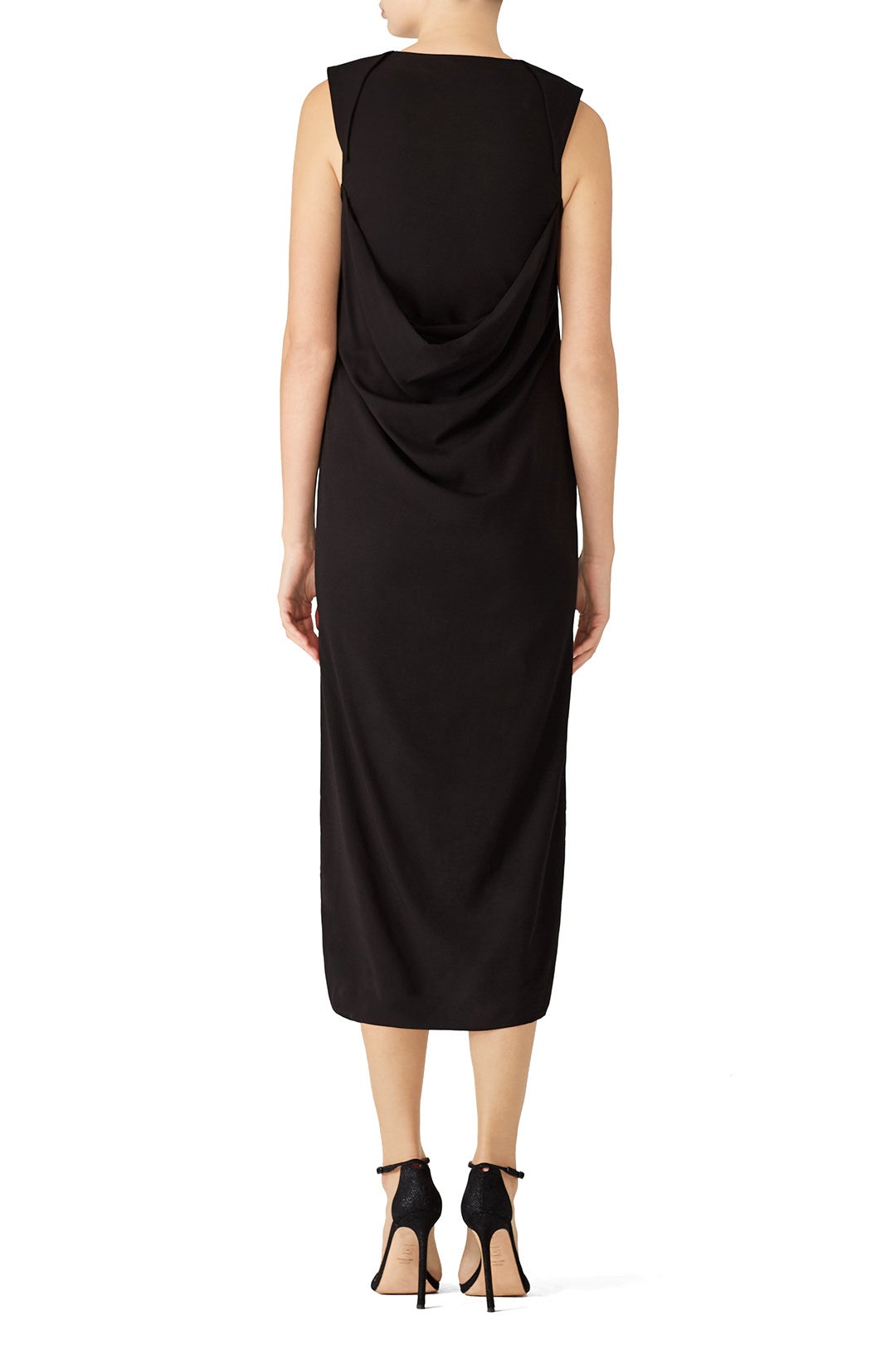 Black Anka Midi Dress by Fame & Partners 1