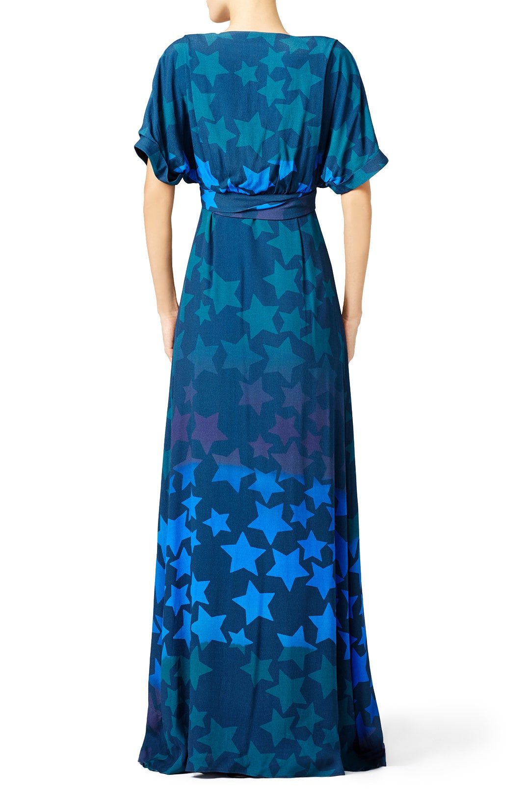 Navy Star Blast Tie Front Dress by Mara Hoffman 1