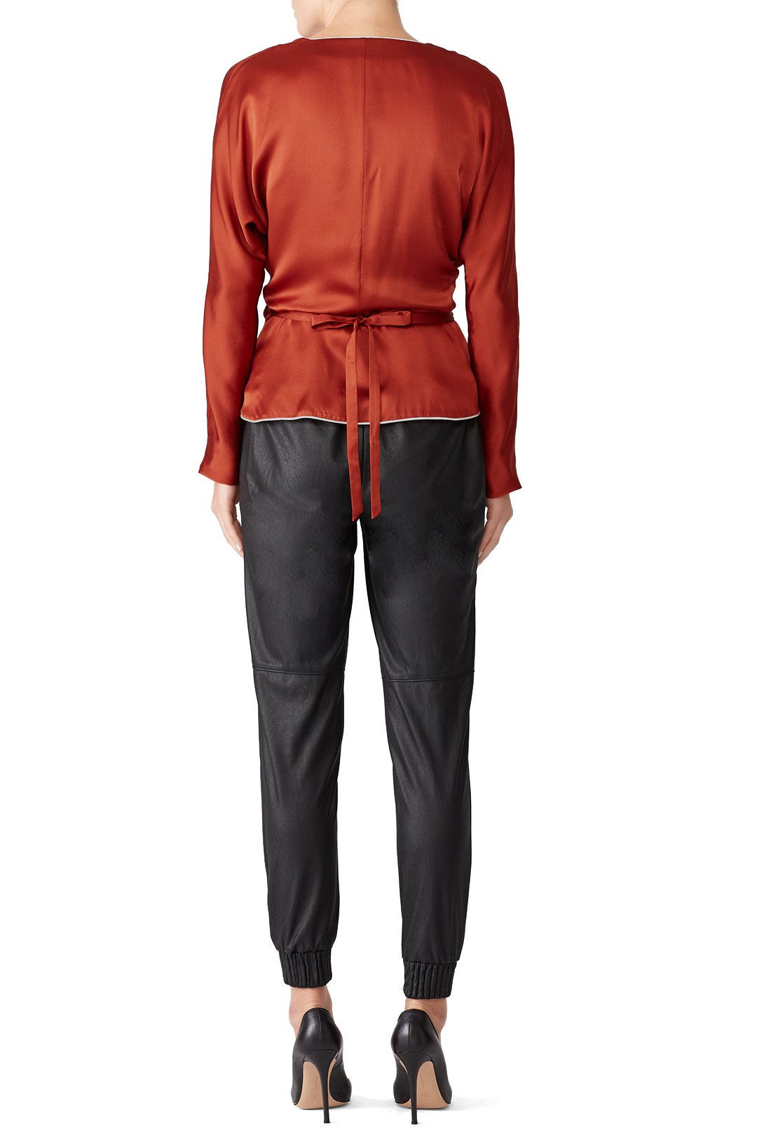 Rust Piping Wrap Top by Nicholas 1