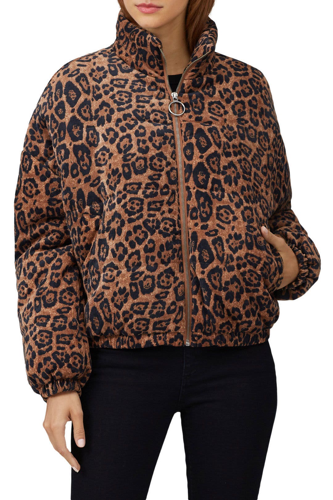 Leopard Corduroy Puffer Jacket by RTR NOW 2