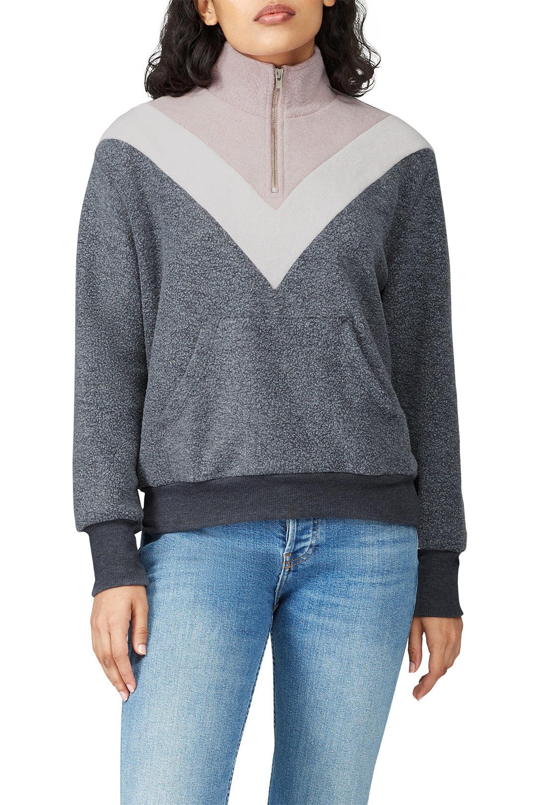 Colorblock Half Zip Sweatshirt by Wildfox 2