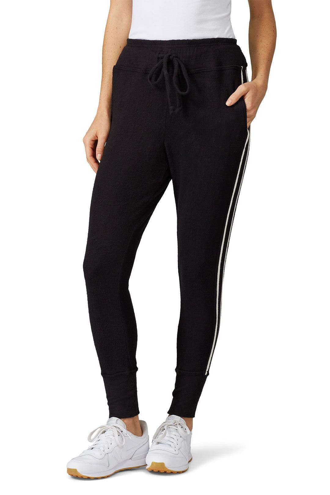 Racer Stripe Brushed Jogger Pants by B Collection by Bobeau 2