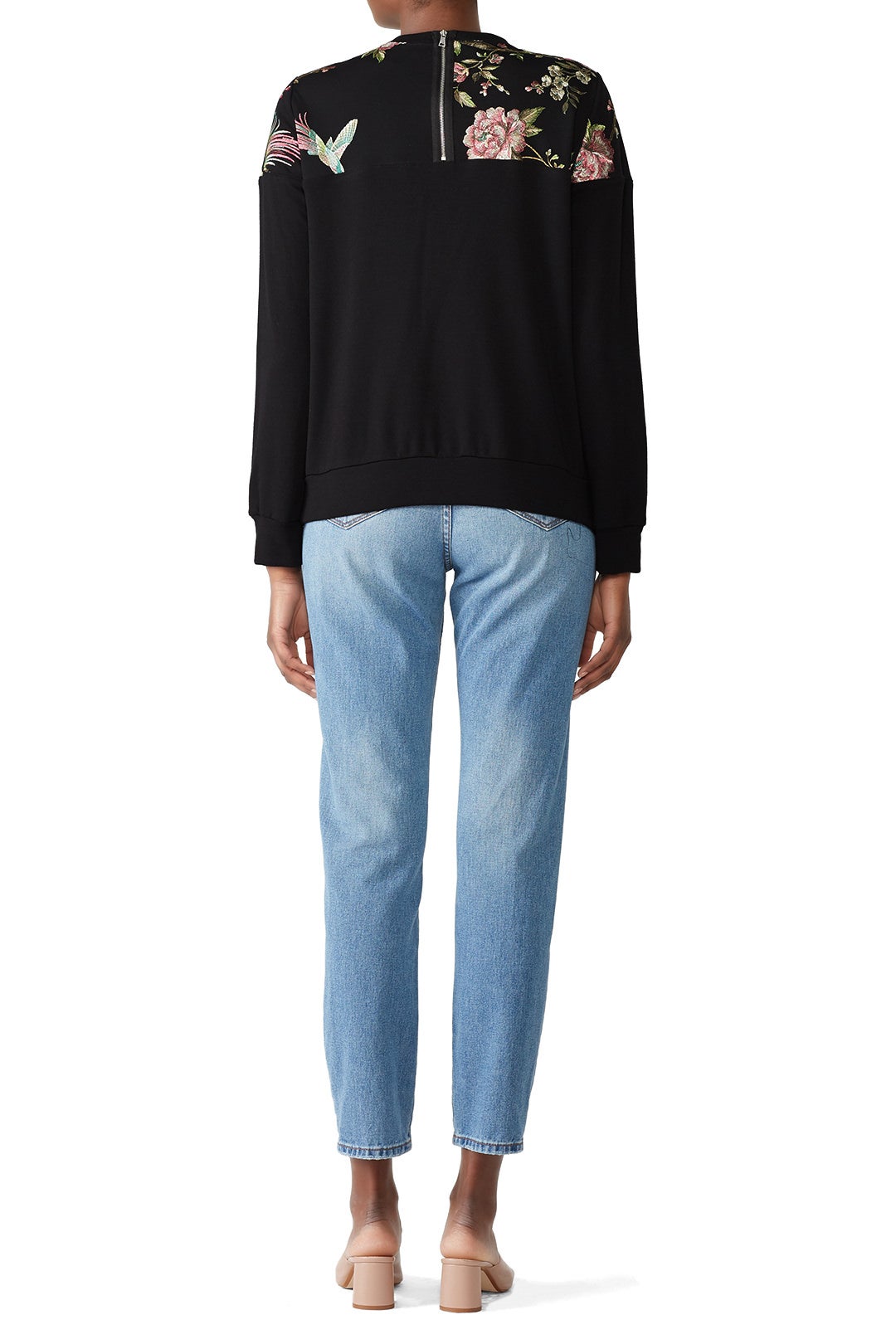 Embroidered Contrast Sweatshirt by Fifteen Twenty 2