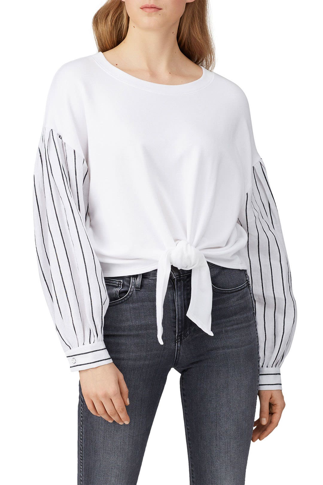Contrast Tie Front Top by Fifteen Twenty 2