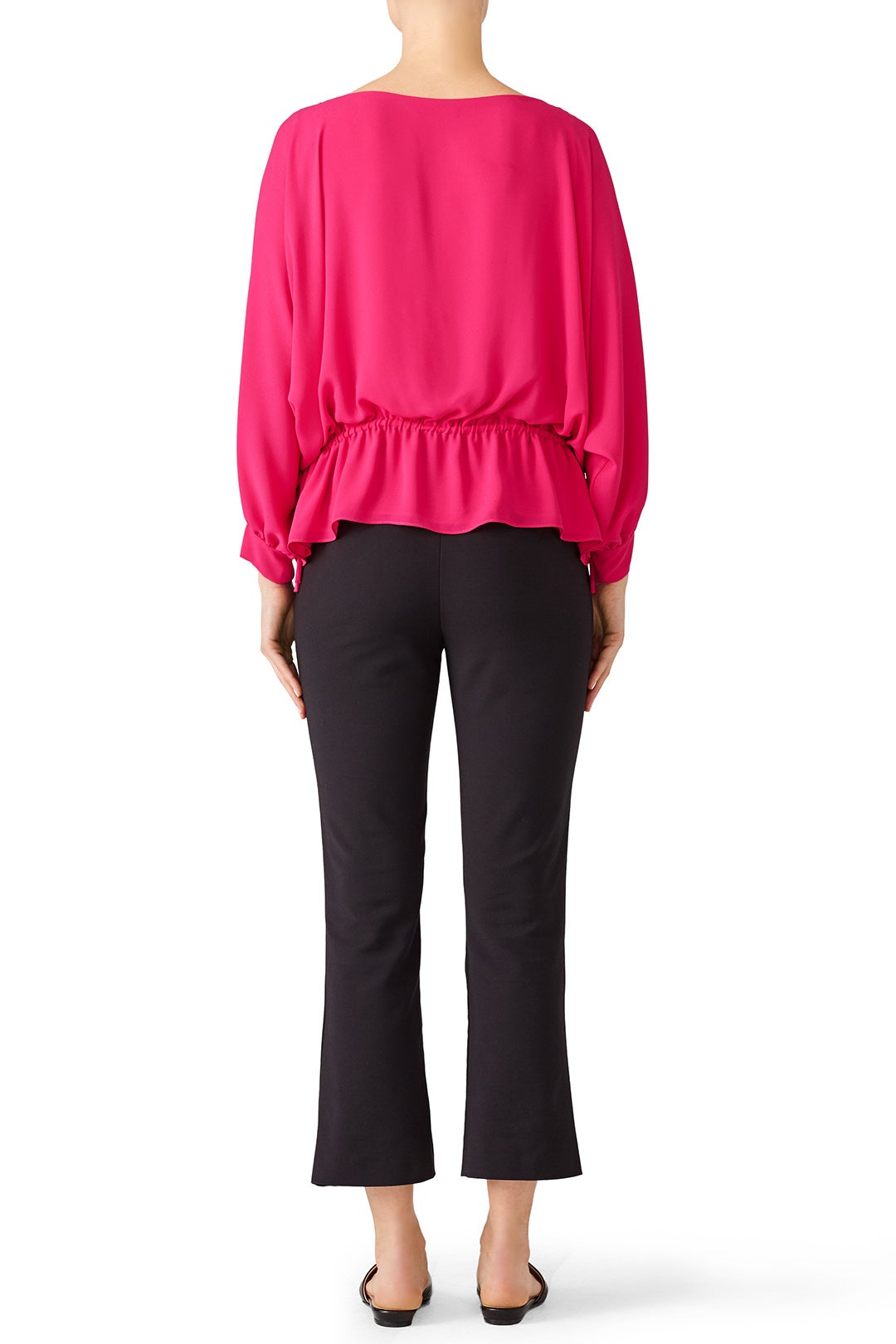 Fuchsia Poet Sleeve Top by Josie Natori 2