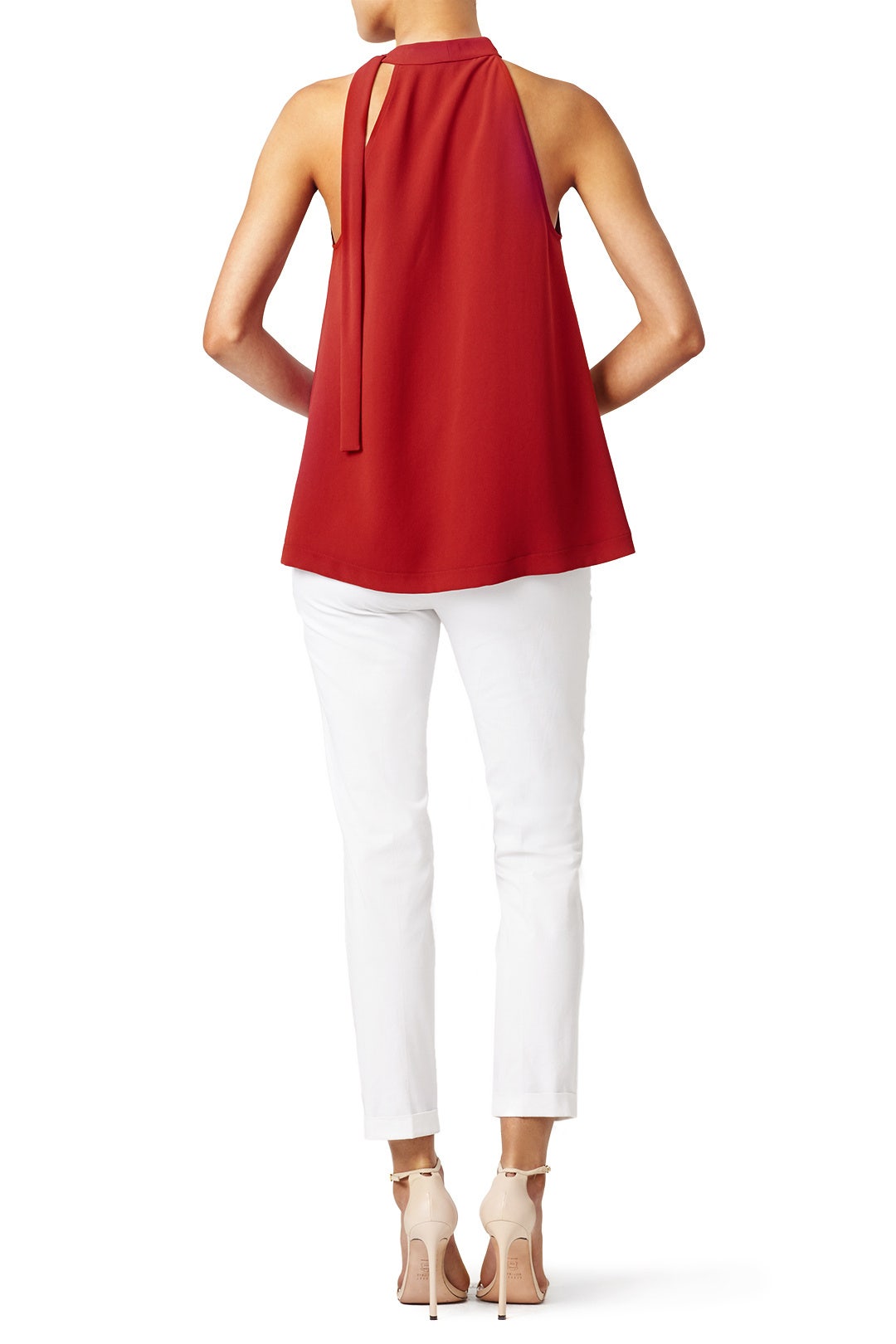 Red Maysprin Top by Theory 2