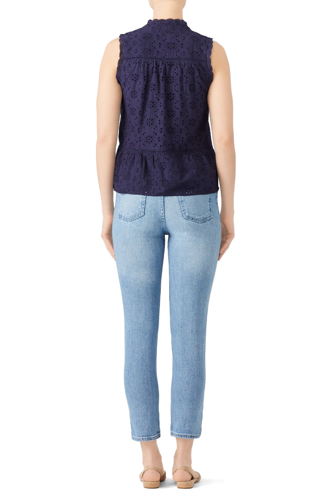 Lennox Eyelet Sleeveless Top by Greylin 2