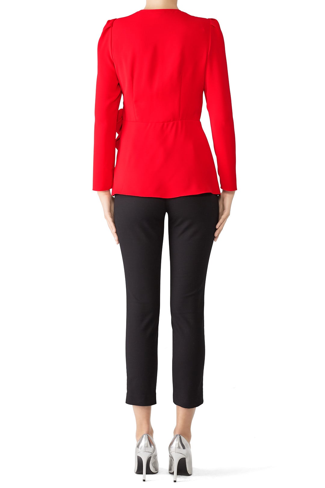Red Tie Waist Top by Jay Godfrey 2