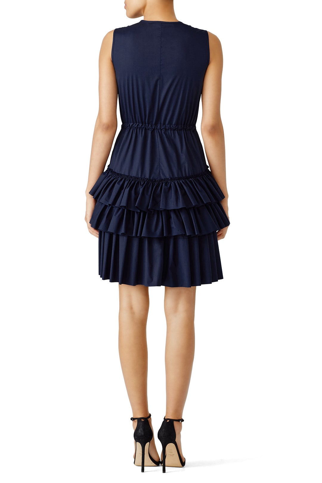 Navy Poplin Ruffle Dress by Martin Grant 1