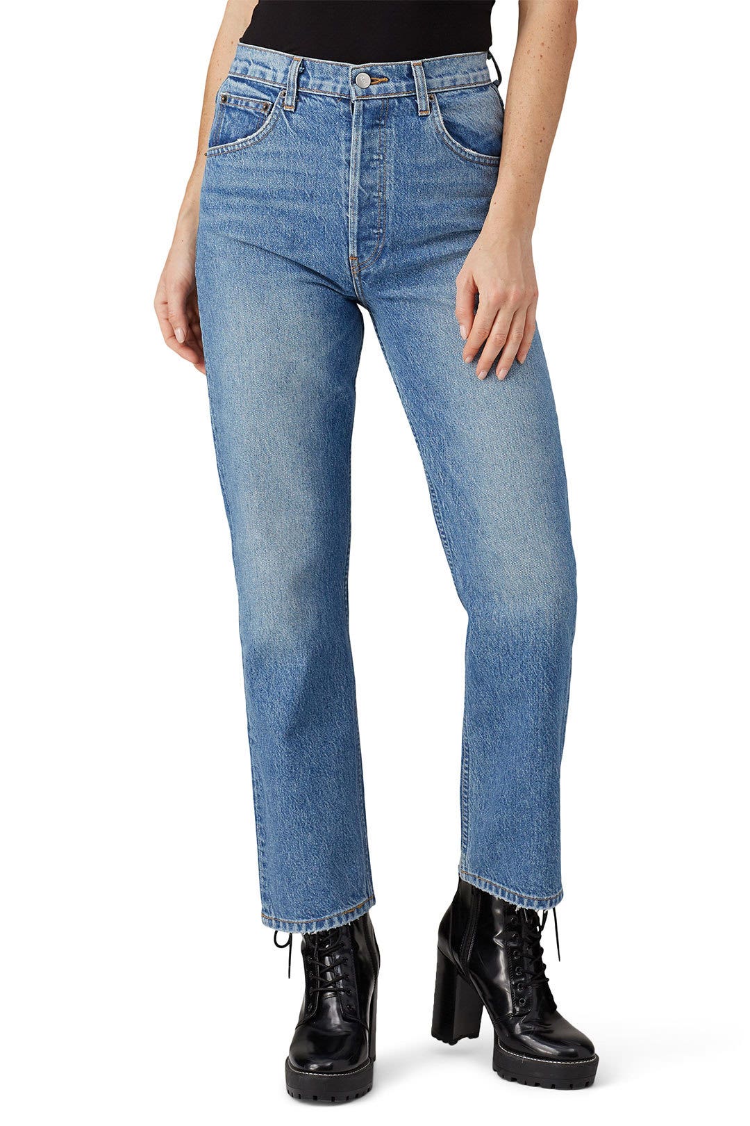 Cynthia Crop High Relaxed Jeans by Reformation 1