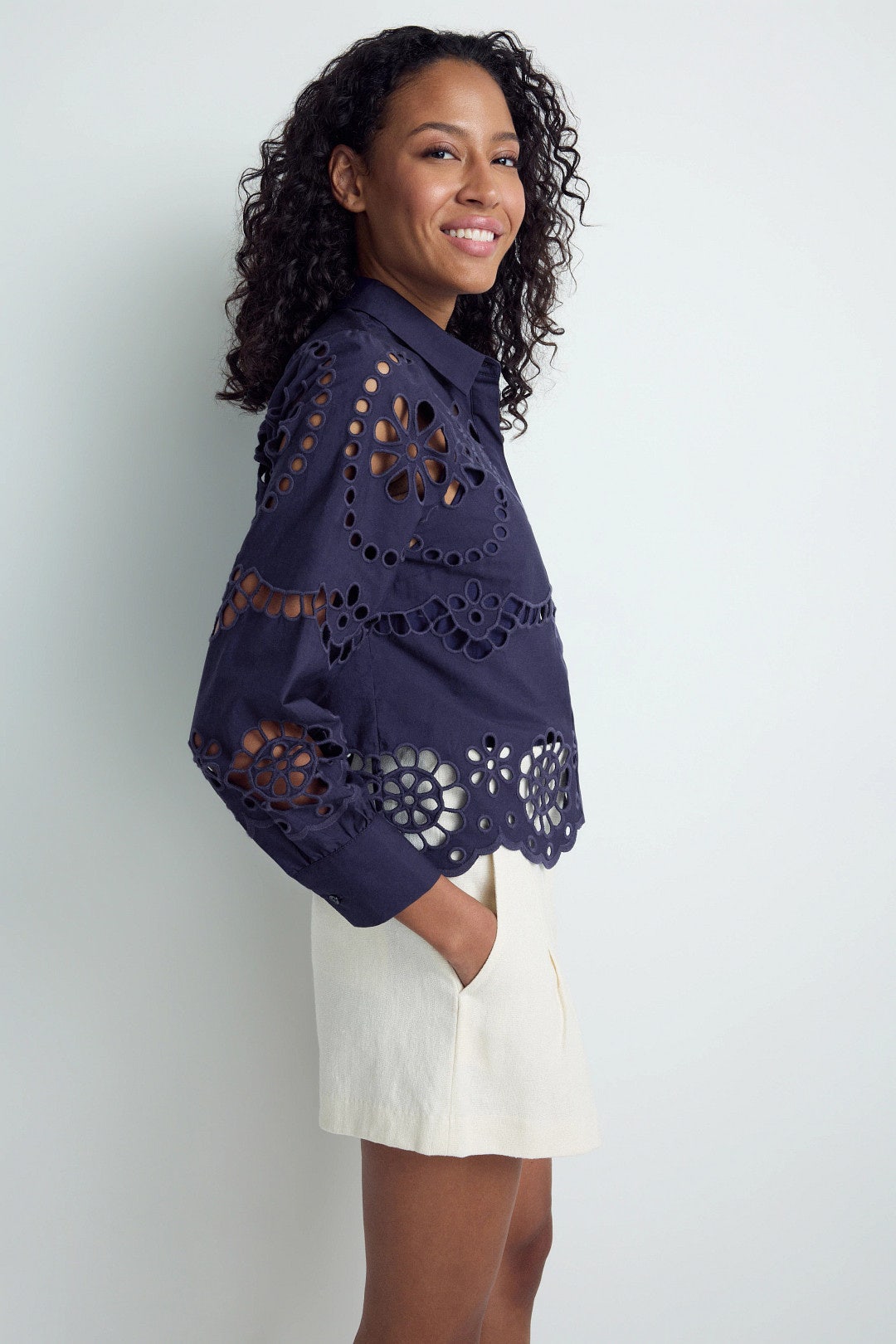 Emmie Eyelet Top by Caballero 2