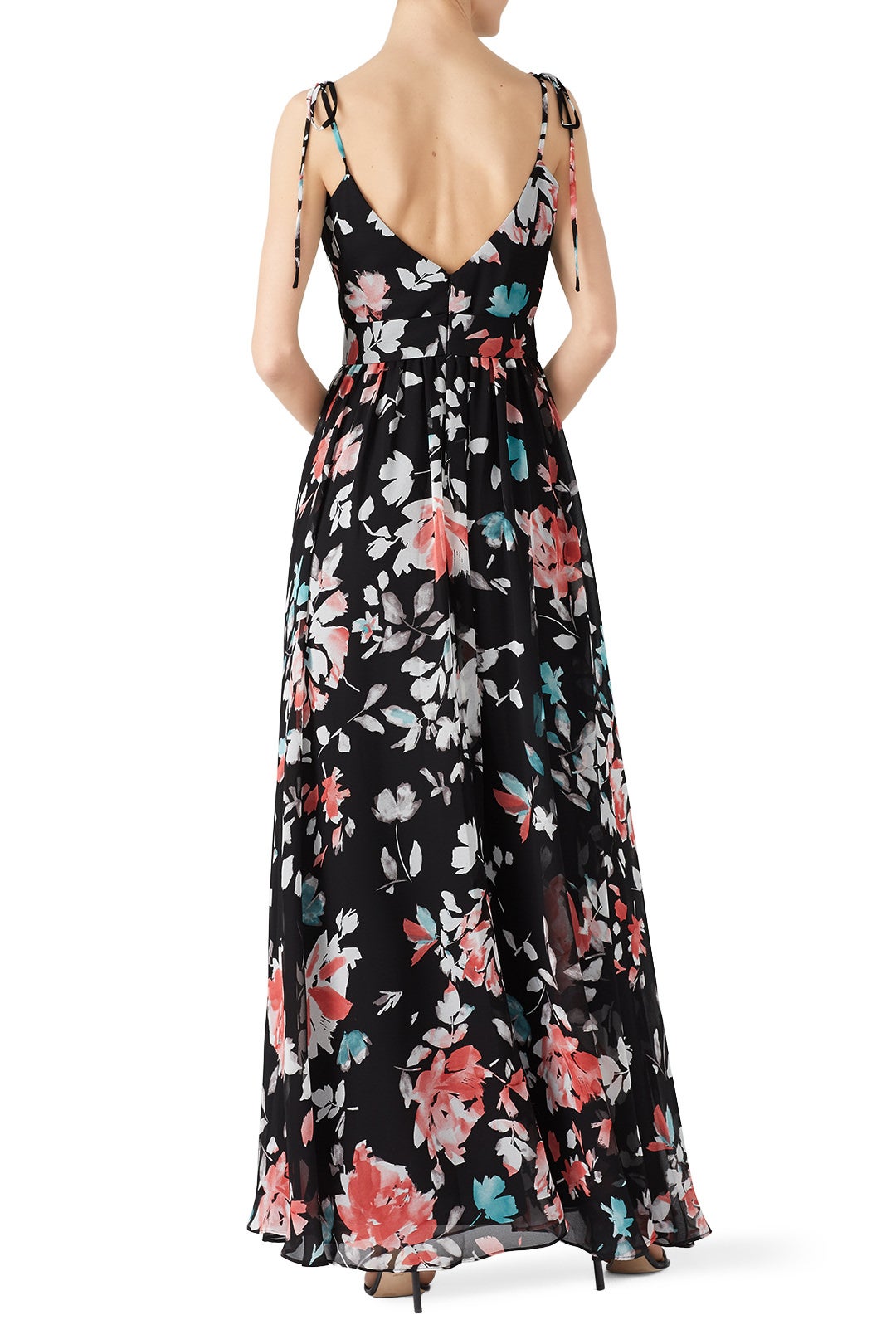Hollie Black Floral Maxi by Dress The Population 1