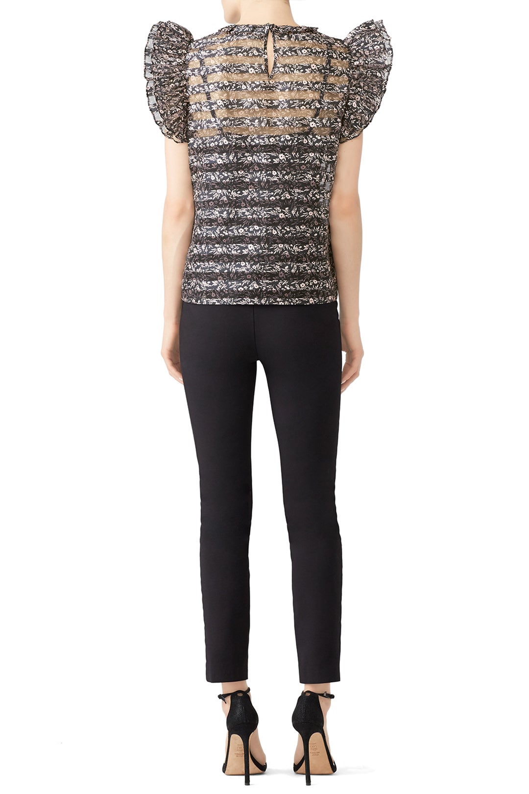 Sheer Floral Striped Top by Jill Jill Stuart 1