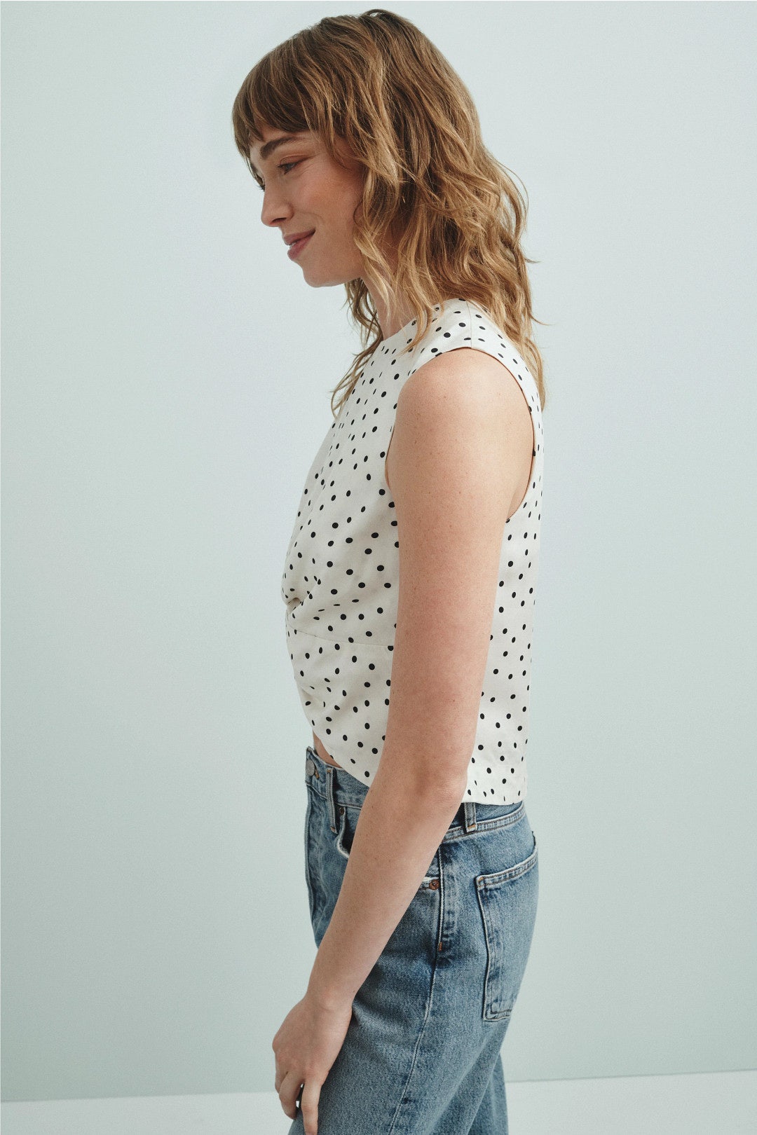 Twist Tank Top Cream by Matthew Bruch 2