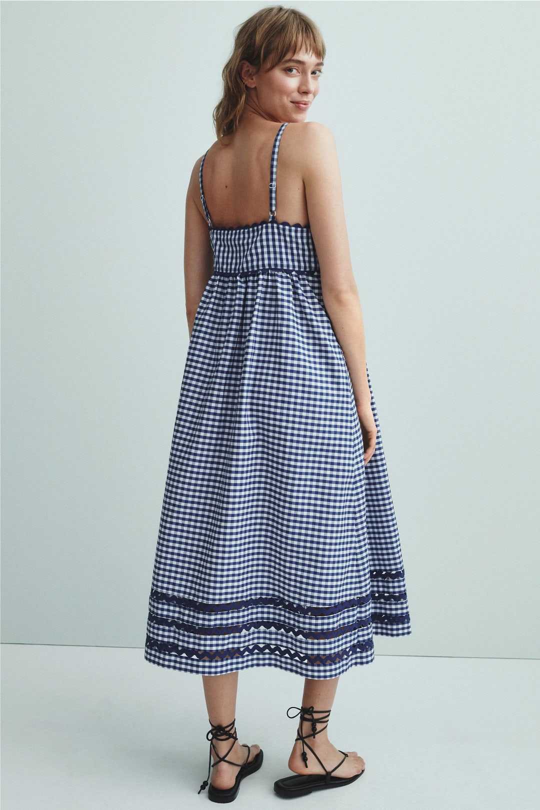 Gingham Empire Waist Midi Dress by Sea NY x RTR 2
