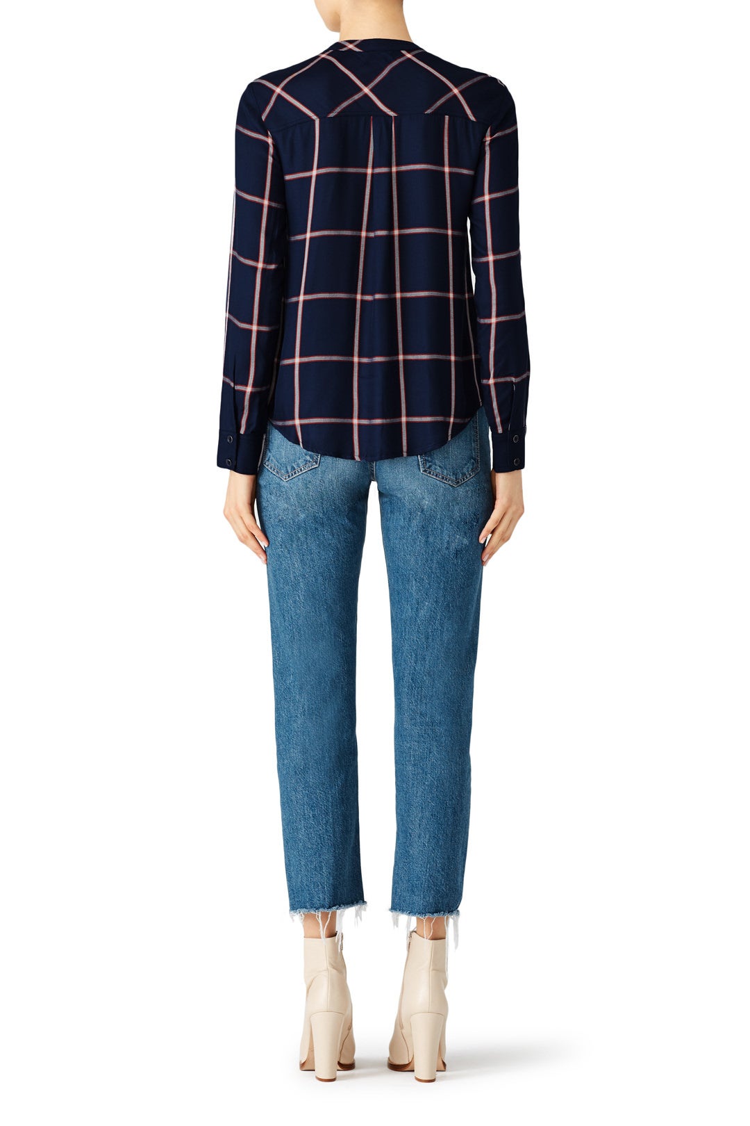 Navy Reily Plaid Shirt by Splendid 2