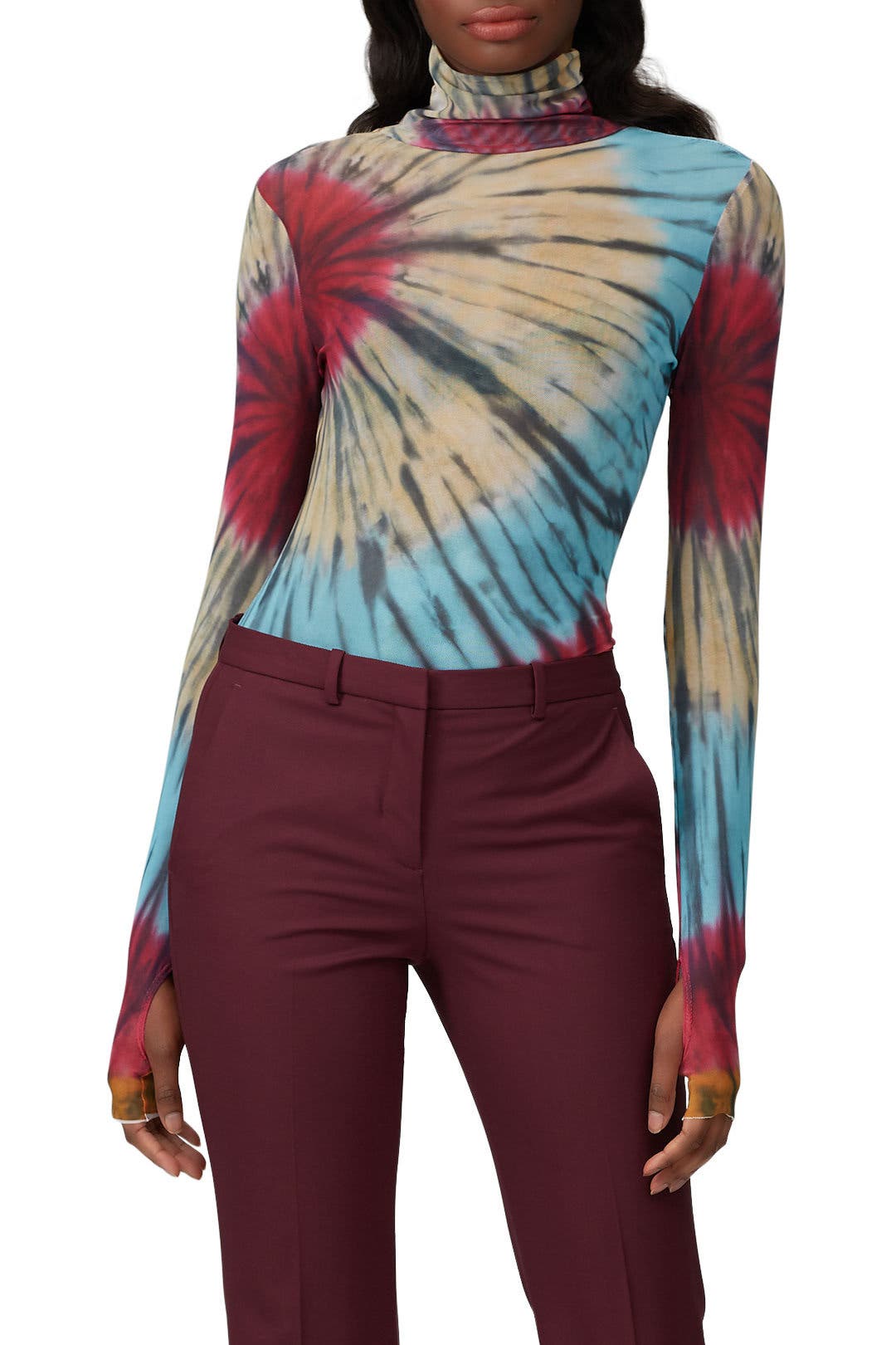Zadie Tie Dye Turtleneck by AFRM | Rent the Runway