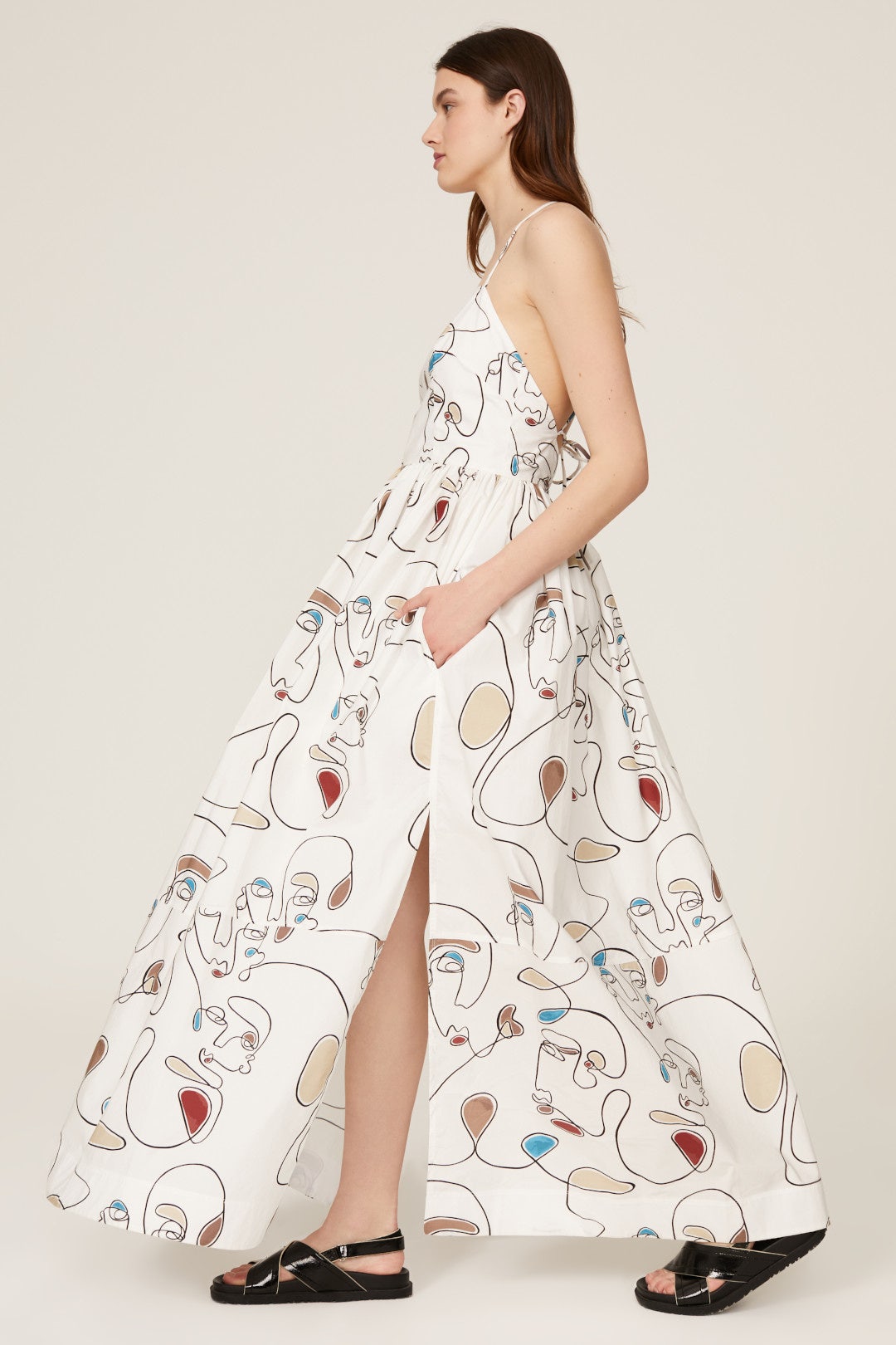 Faces Print Knot Maxi by Bassike 1