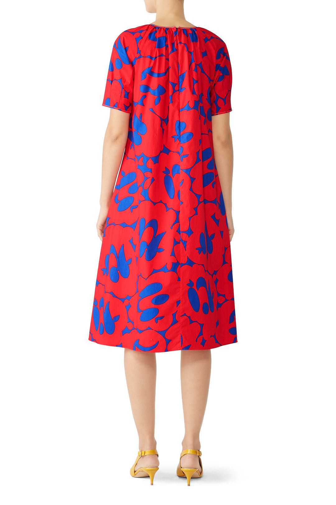 Red Belou Print Poplin Shift by Marni 1