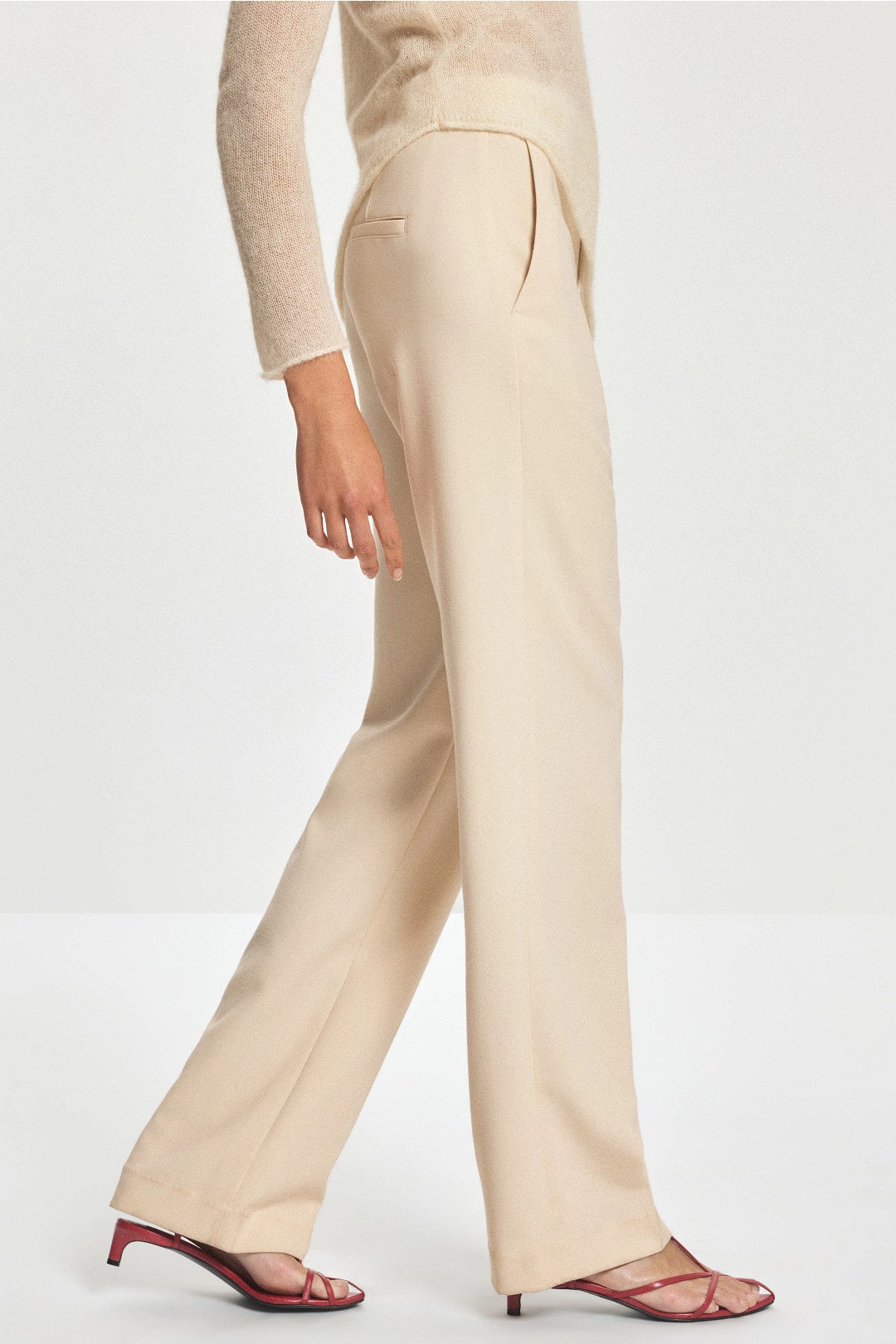 High Rise Tailored Straight Leg Trousers by VINCE. 1