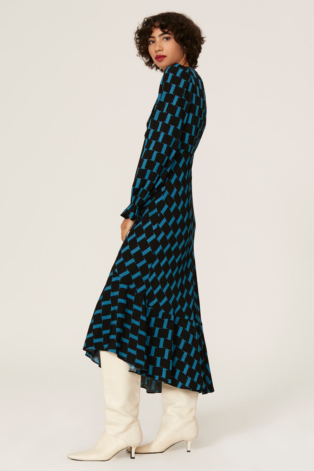 Manal Asymmetrical Midi Dress by Diane von Furstenberg