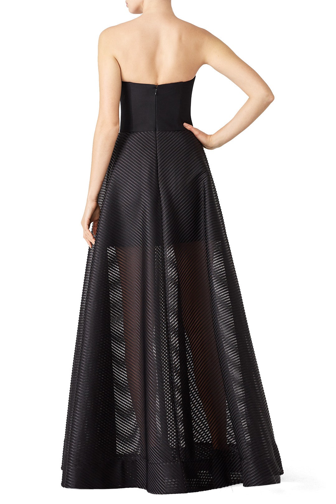 Stripe Mesh Gown by HALSTON 2