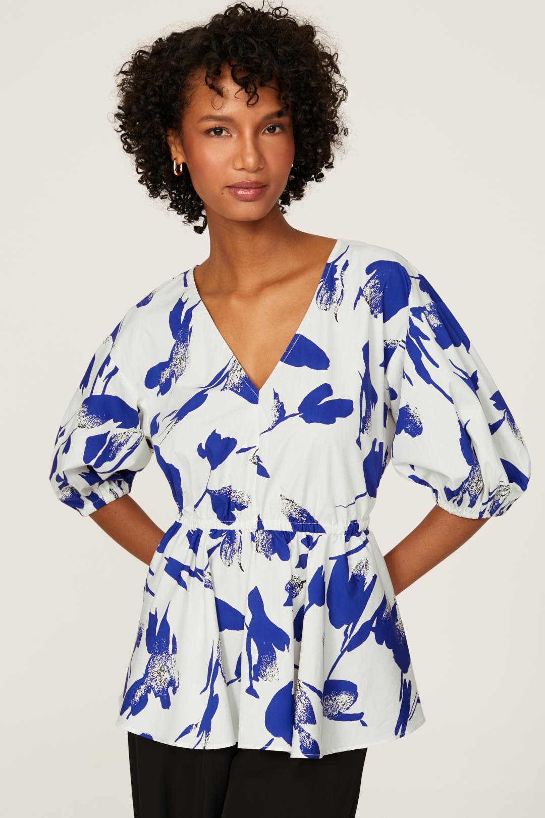 floral peplum top