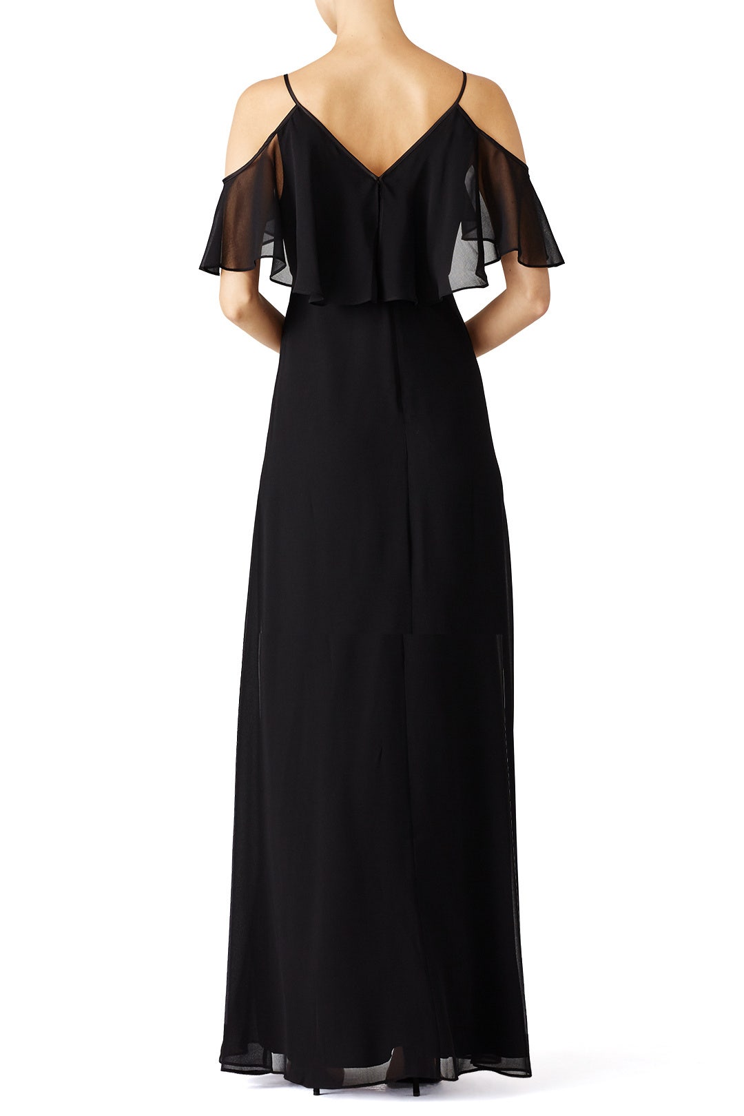 Black Butterfly Tier Gown by Slate & Willow 2