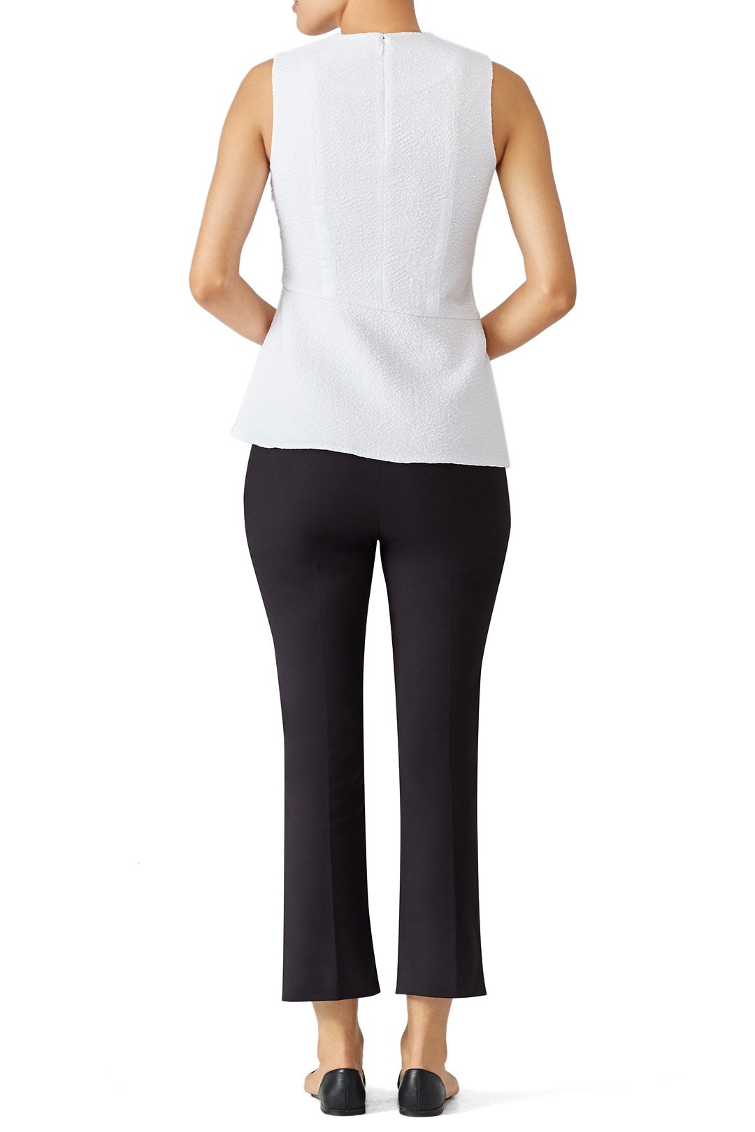 White Asymmetrical Fluid Top by Carven 1