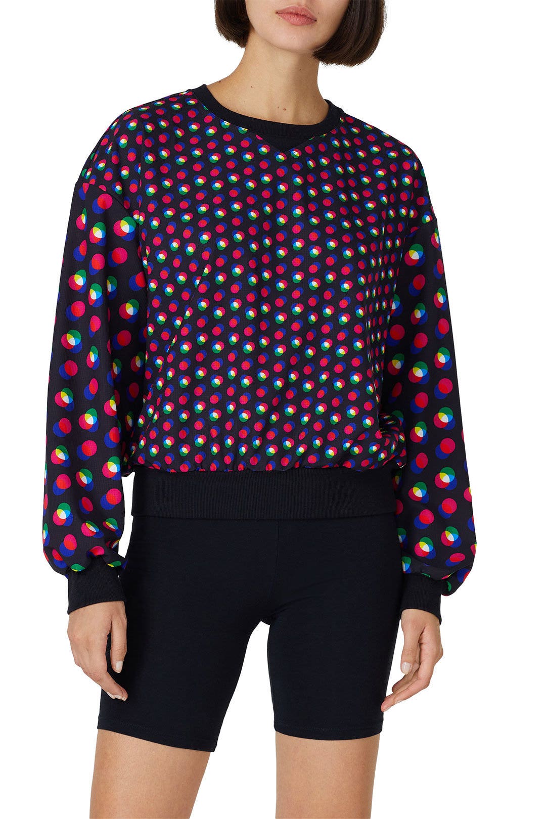 Printed Windbreaker Sweatshirt by Terez 1