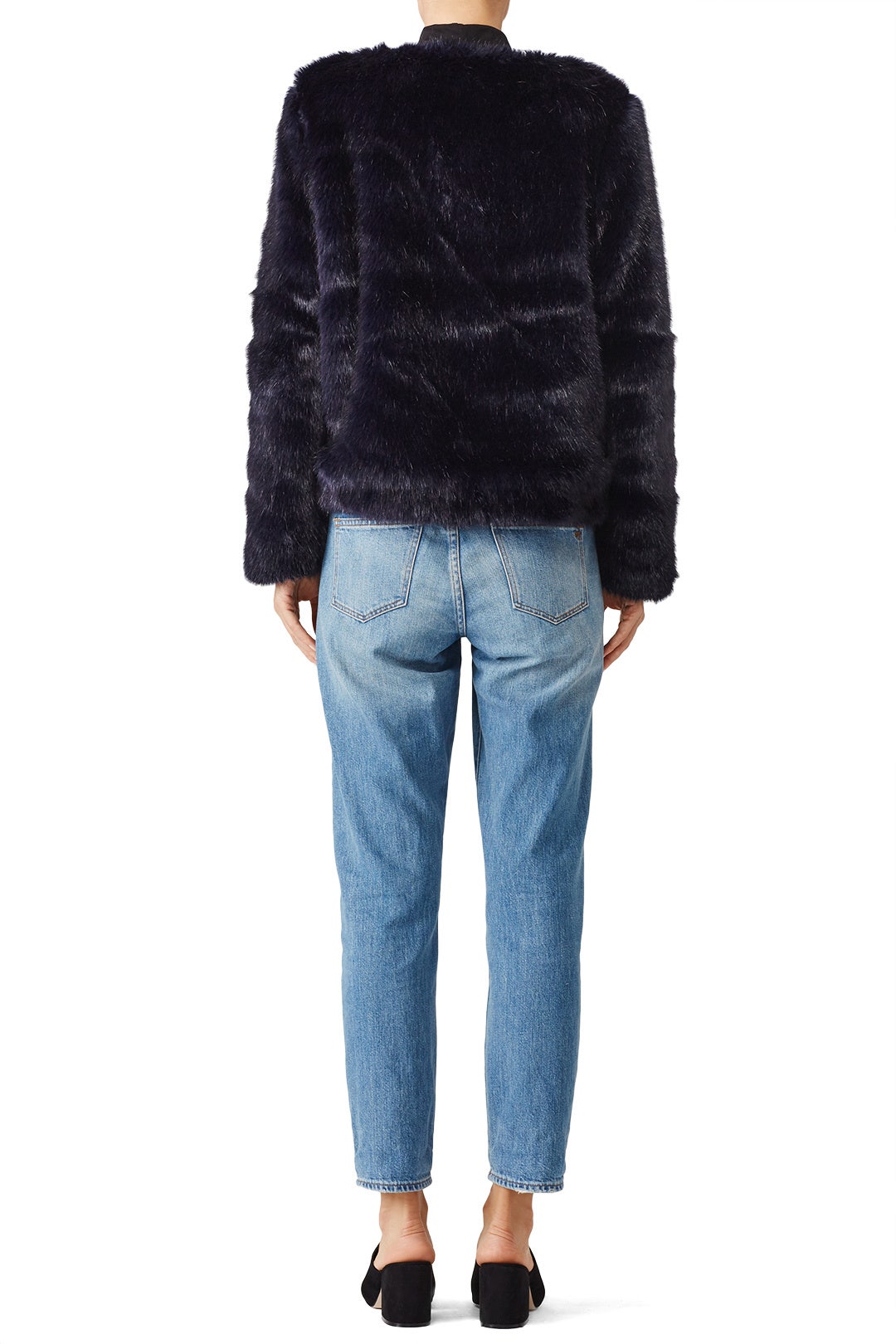 Midnight Faux Fur Topper Jacket by Amanda Uprichard 1