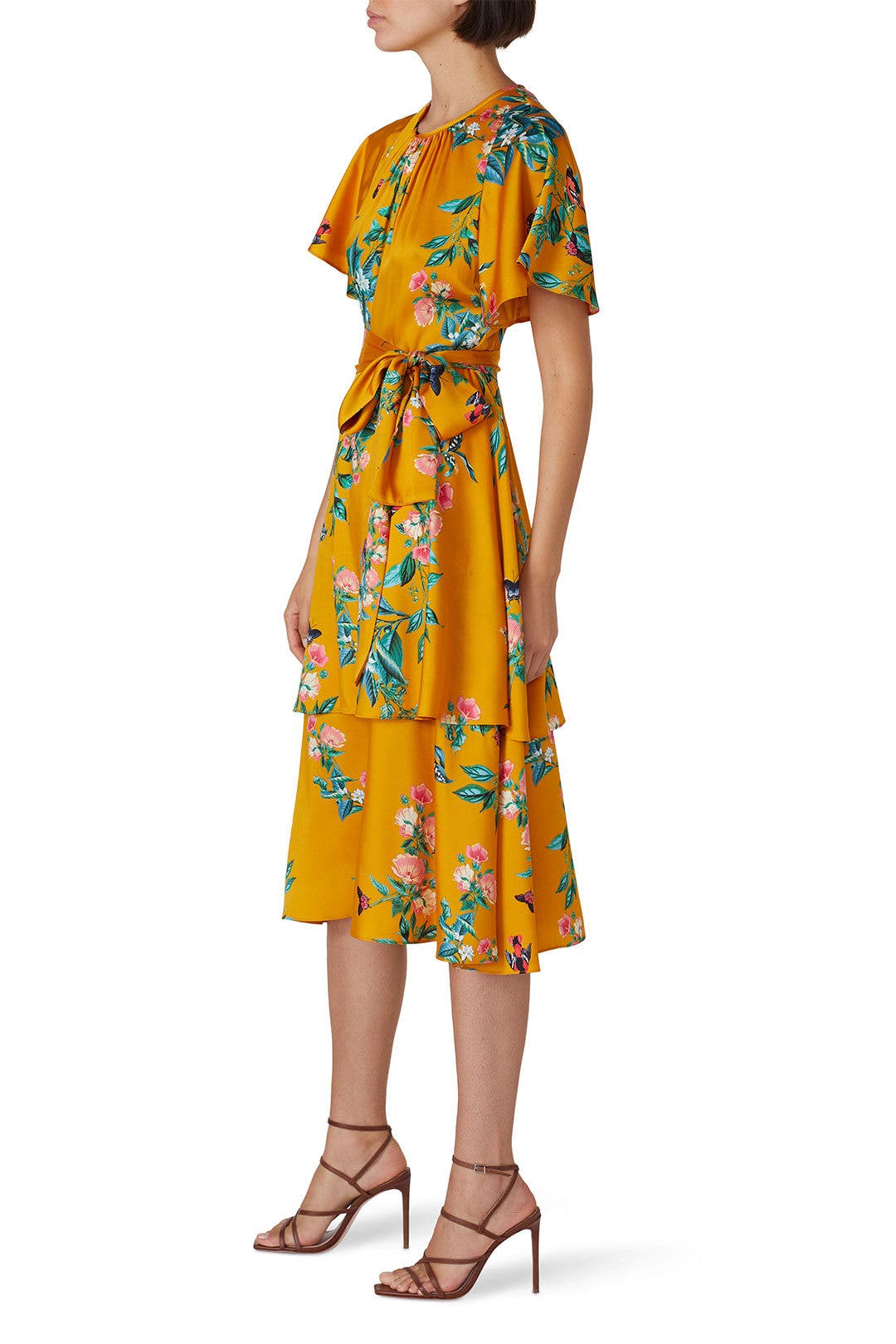 Marigold Tiered Dress by Great Jones | Rent the Runway