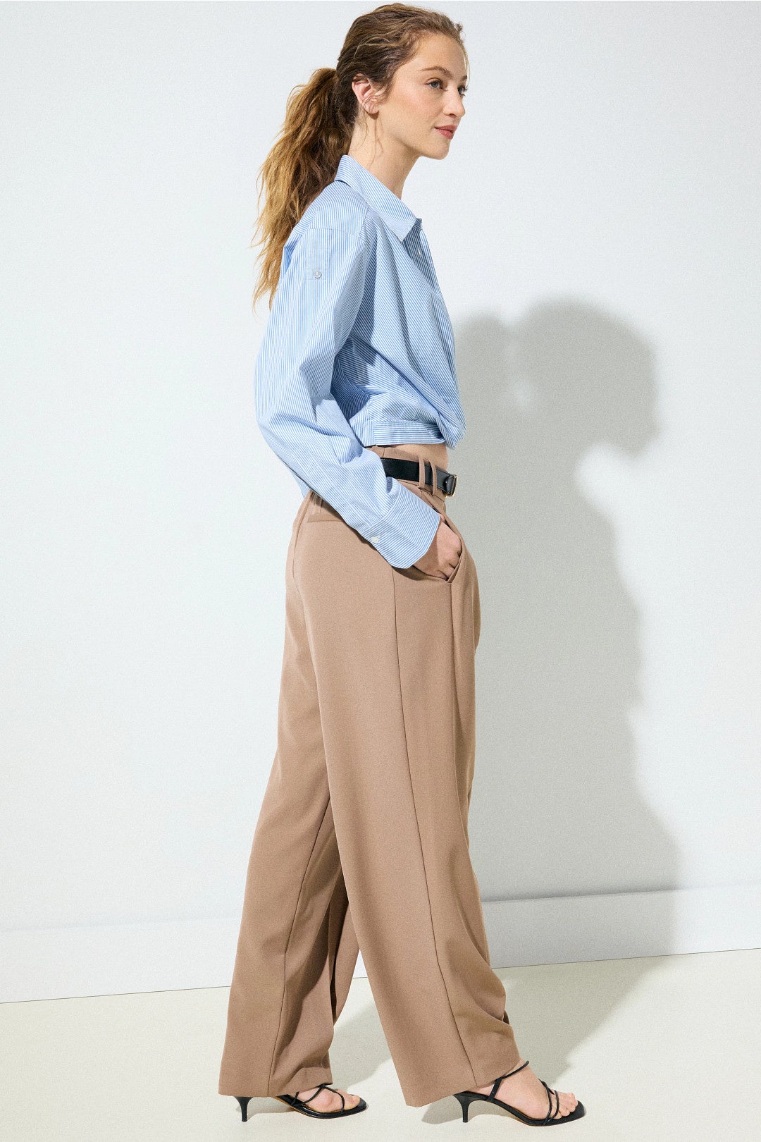 Leo Stripe Long Sleeve Button Up Top by A.L.C. 1