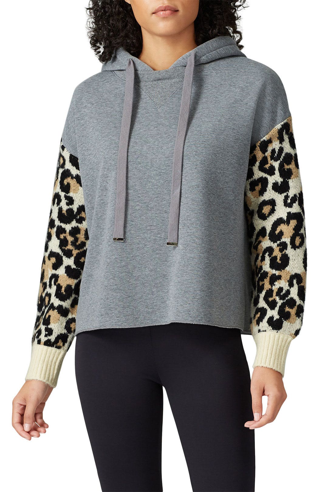 Leopard Sleeves Sweatshirt by Central Park West 2