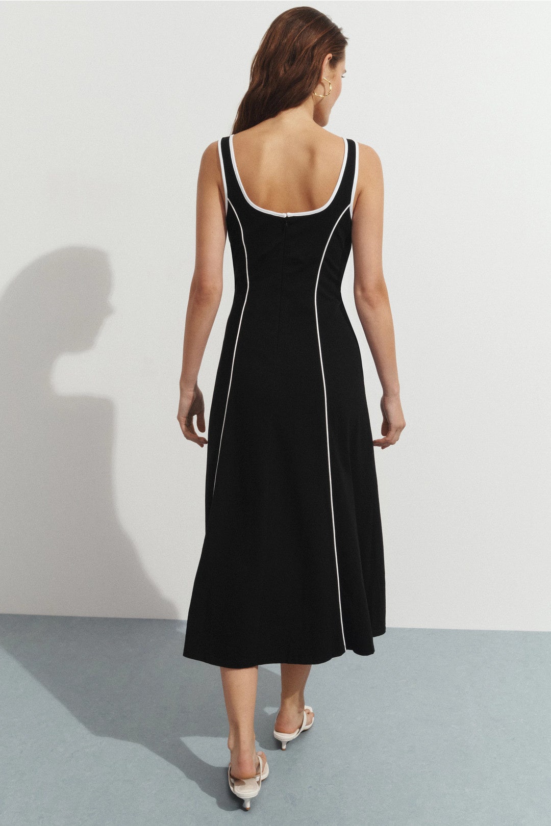 Sleeveless Midi Dress with Stitching by Donna Morgan 2