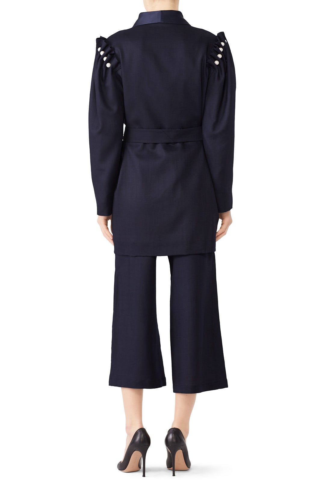 Pearl Trim Smoking Jacket by Mother of Pearl 1