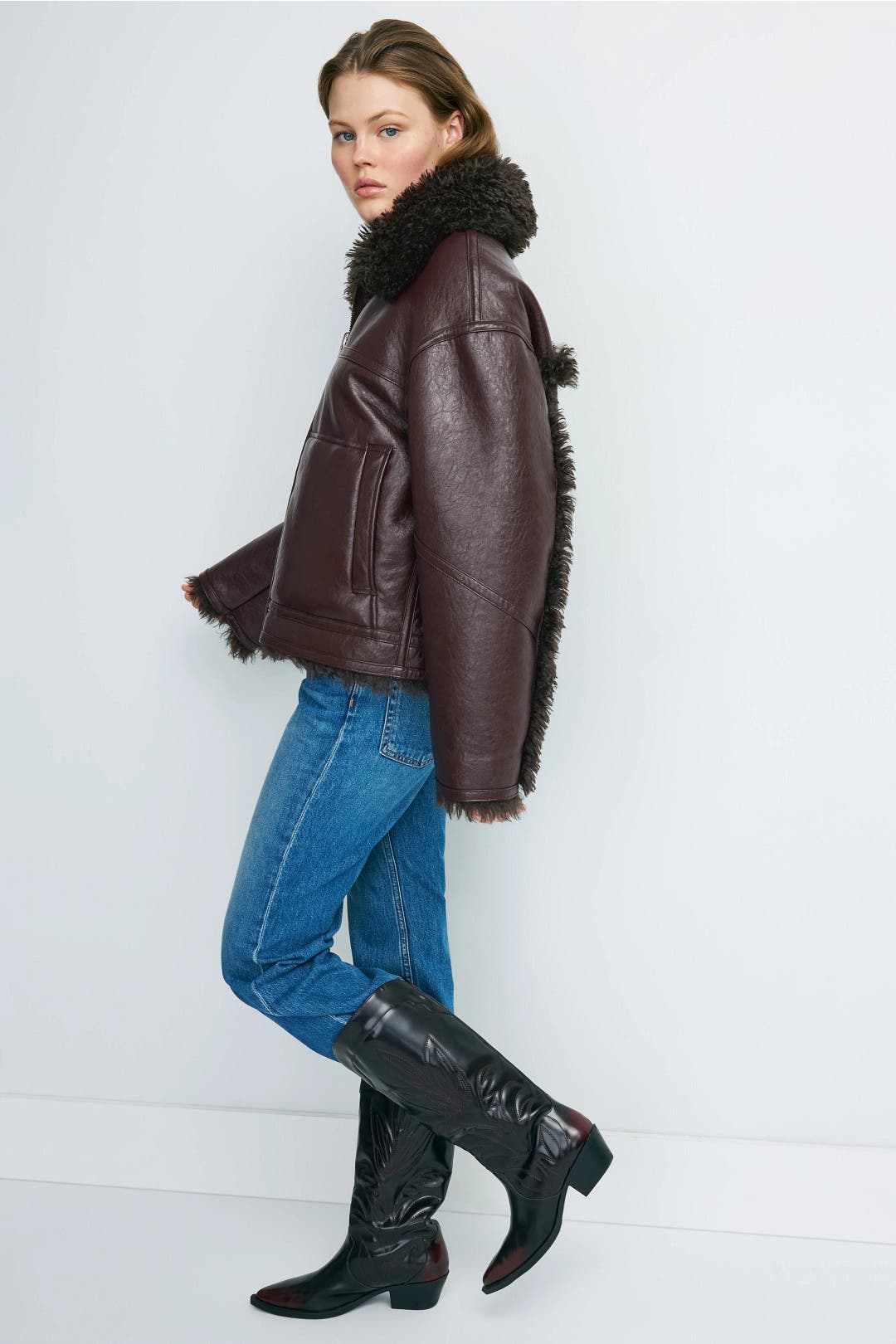 Brown Reversible Short Jacket by OOF | Rent the Runway