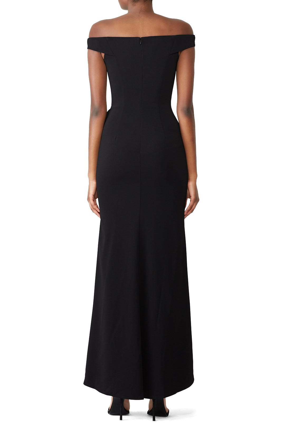 Cobalt Contrast Ruffle Gown by Slate & Willow 1