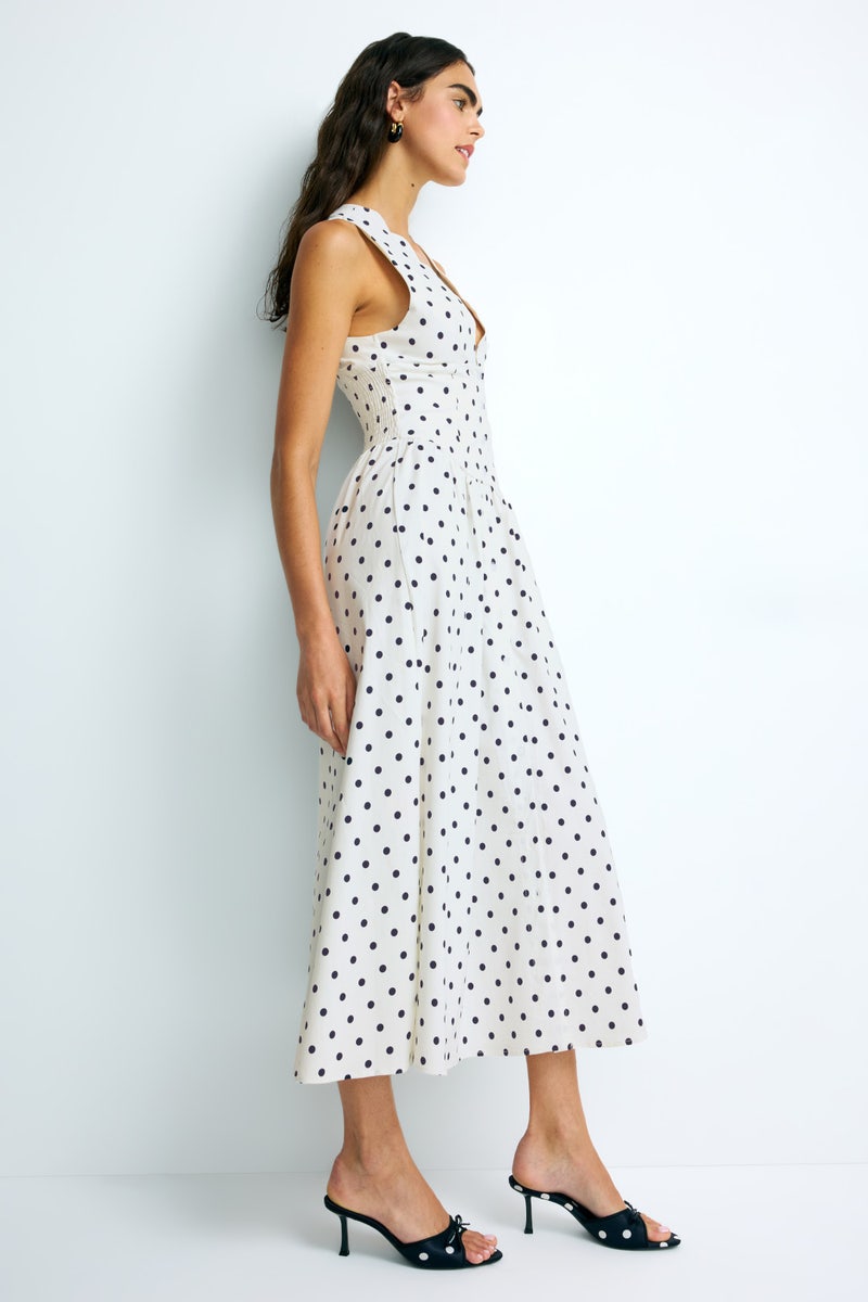 Button Front Scallop Dress by WEWOREWHAT - Photo 1