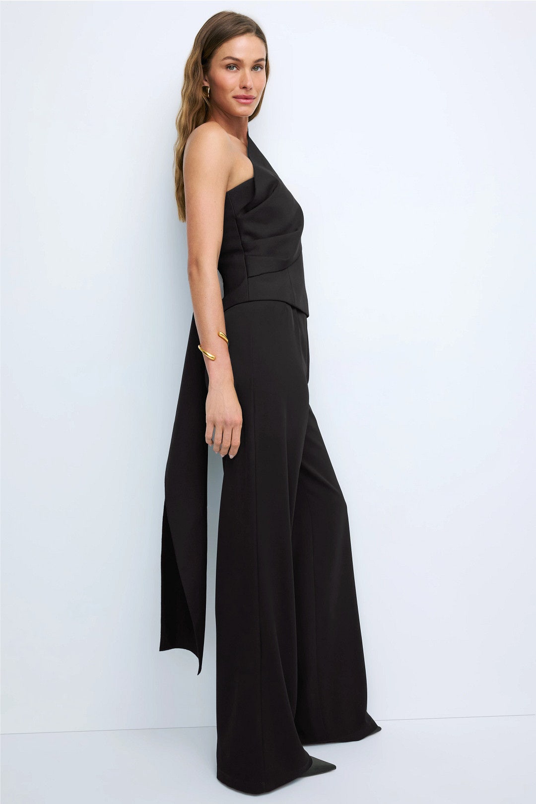 One-Shoulder Cape Top by Róhe 1