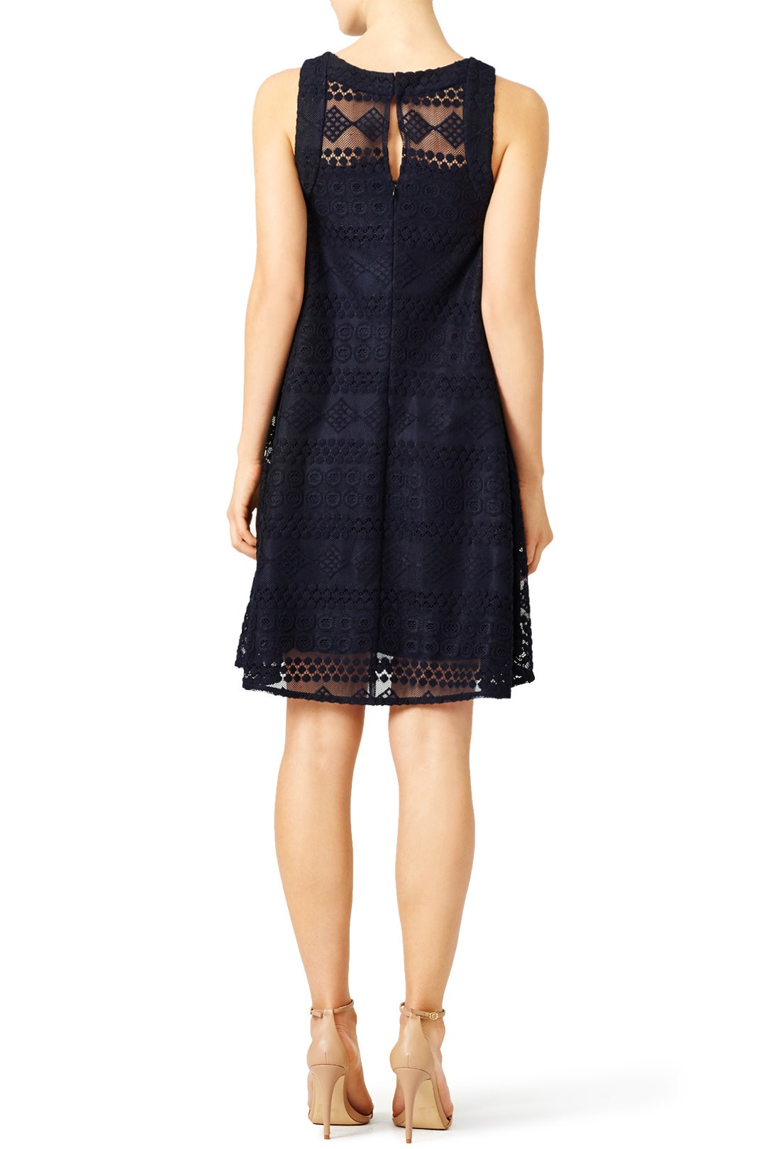 Navy Embroidered Lace Shift by Slate & Willow 1