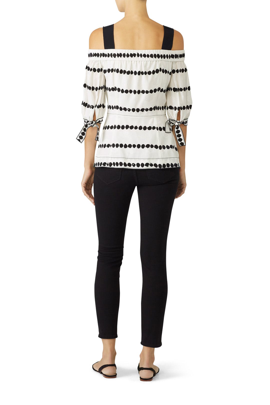 Soft White Dotted Top by Derek Lam 10 Crosby 2