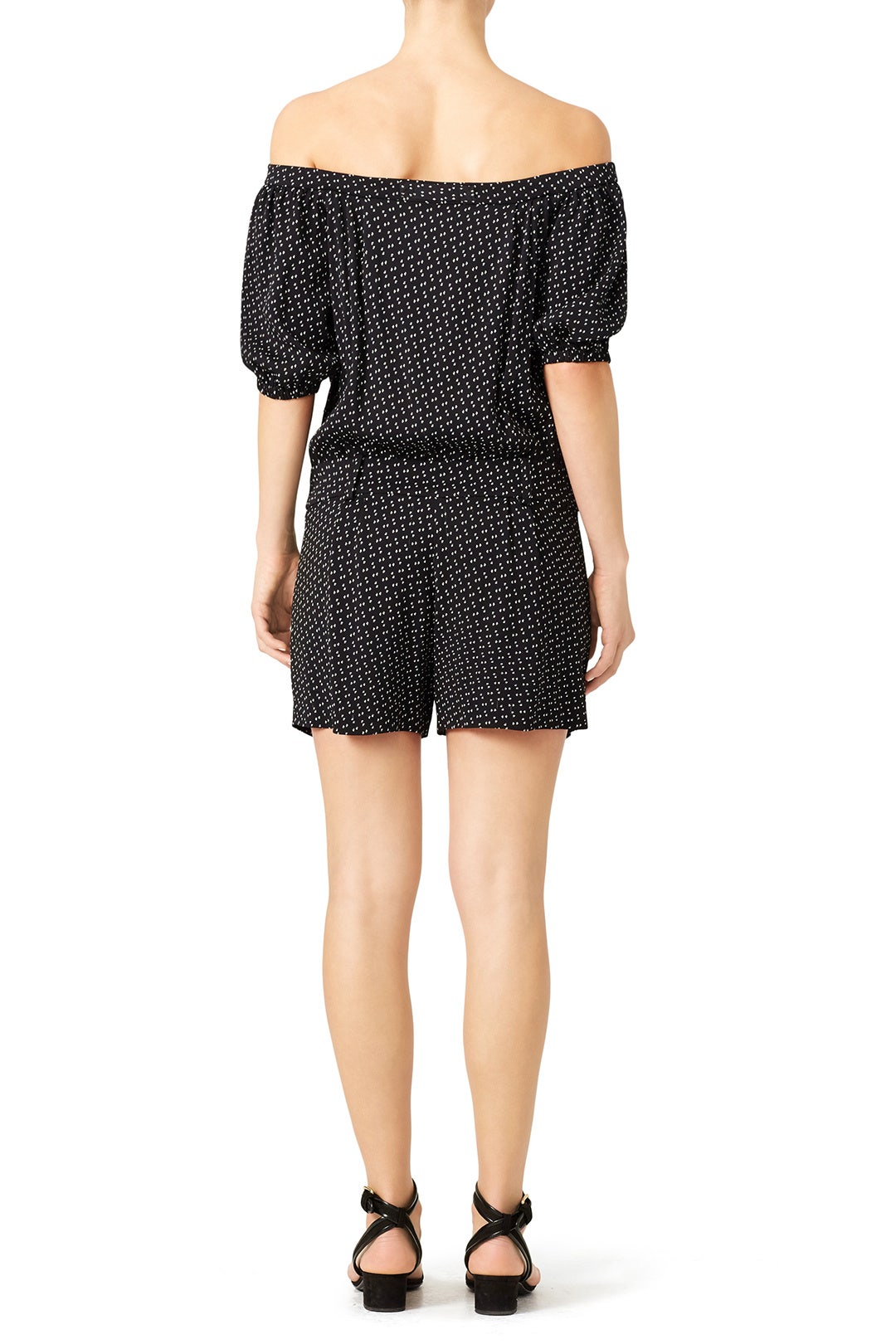 Ditzy Dot Off the Shoulder Romper by Nicole Miller 2