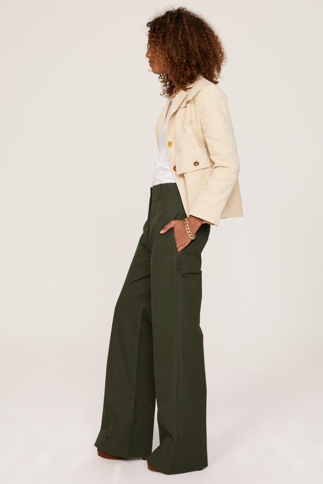 パンツ PATOU WOOL AND CASHMERE FLARED PANTS Patou | Flared trousers in responsible wool and cashmere