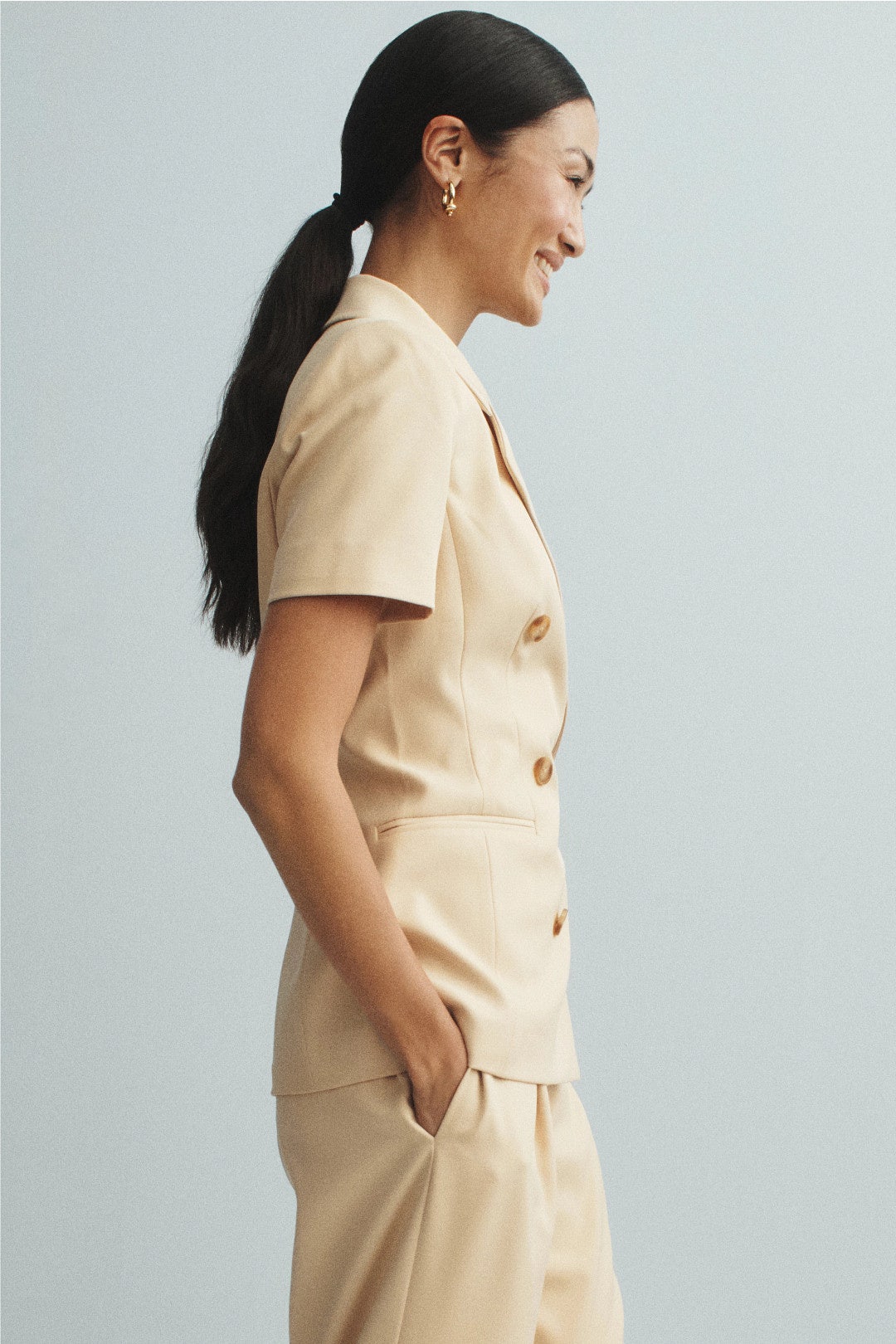 Short Sleeved Double Breasted Blazer by Toccin 2