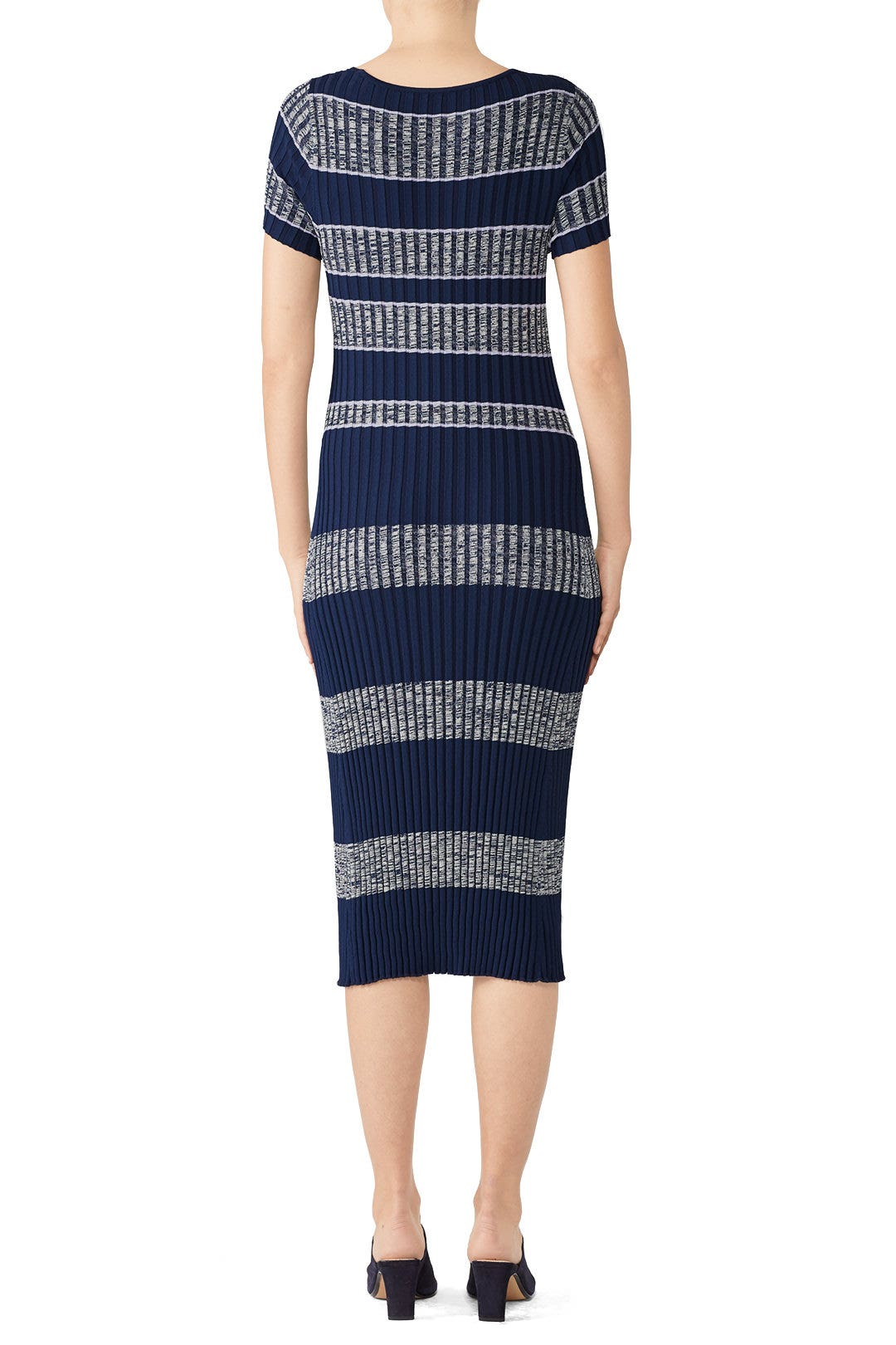 Ribbed Flare Hem Dress by Becken 1