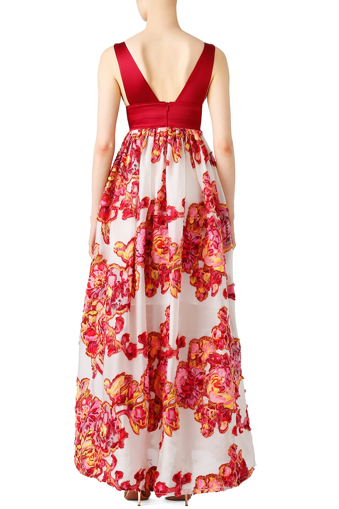 Red Plunging Neck Gown by Christian Pellizzari 1